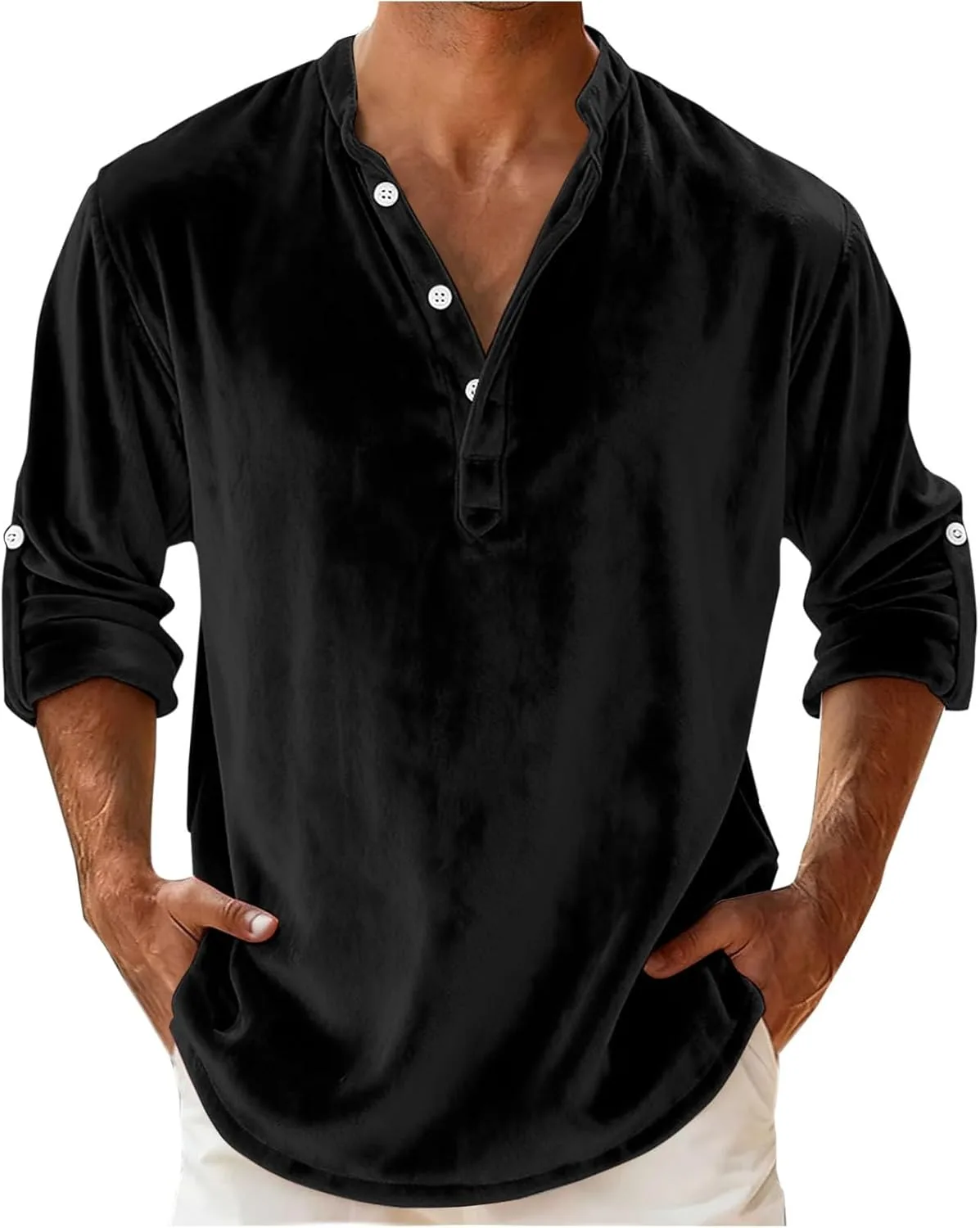 

Мужская повседневная рубашка-поло с длинным рукавом и отложным воротником Lmdudan