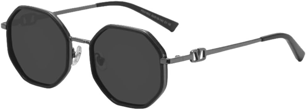 

Солнцезащитные очки MUTYNE в восьмиугольной металлической оправе с защитой от УФ-излучения UV400 для женщин, в стиле ретро, ​​поляризованные, для мужчин. Аксессуары, Gun With Black