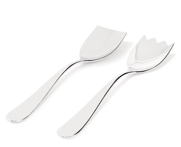 

Салатные серверы nuovo milano Alessi, серебряный