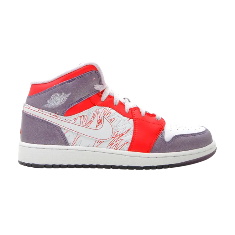 

Кроссовки Air Jordan 1 Premium GS 'Grey Violet', серый