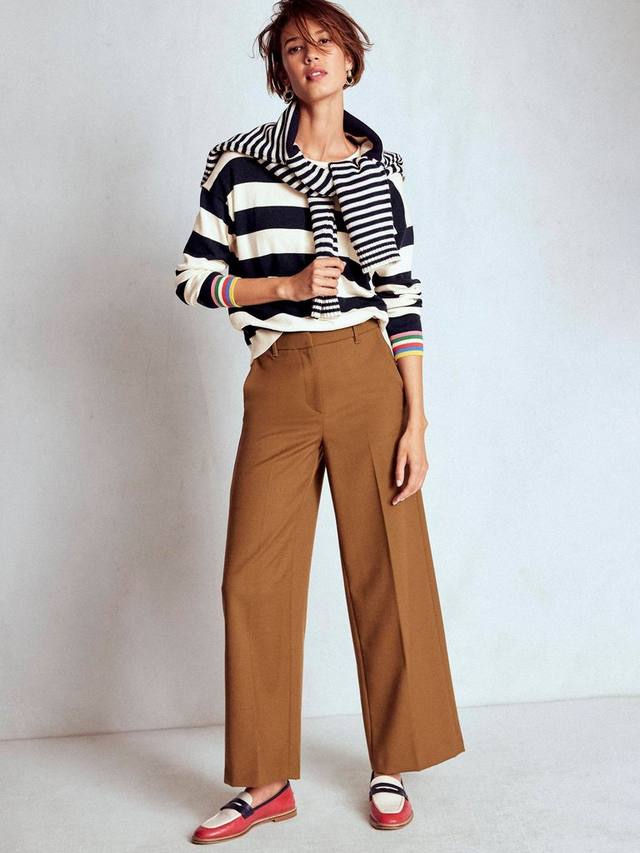 

Свободный джемпер Lara в полоску Boden, Navy/Ivory