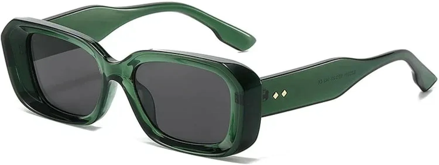 

Ретро солнцезащитные очки для мужчин, модные, с градиентным покрытием, защита от УФ-излучения UV400, модные для женщин, с заклепками TVTBBVV, Green Black