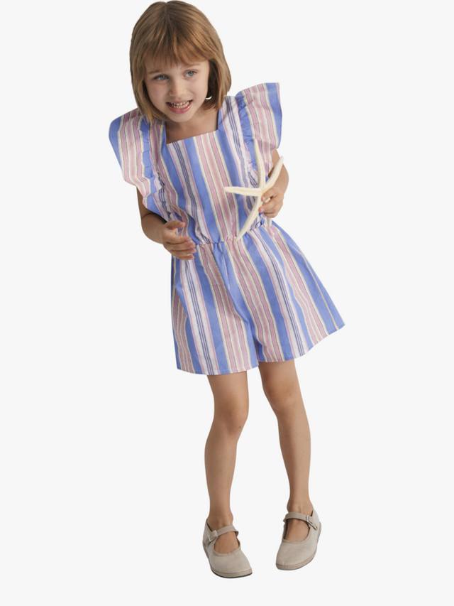 

Детский комбинезон Chara из хлопка в полоску The New Society, Powder Blue