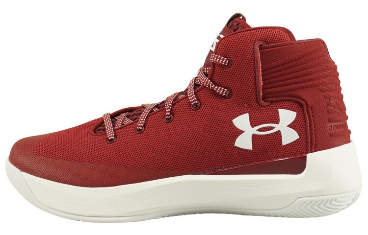 

Баскетбольные кроссовки Curry 3 мужские высокие красные Under Armour