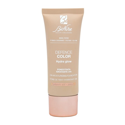 

Тональный крем Defence Color Hydra Glow Foundation Moisturizing 24 Hours with Hyaluronic Acid and SPF 15 for Normal and Dry Skin Antioxidant and Protective Gives a Radiant 105 Honey