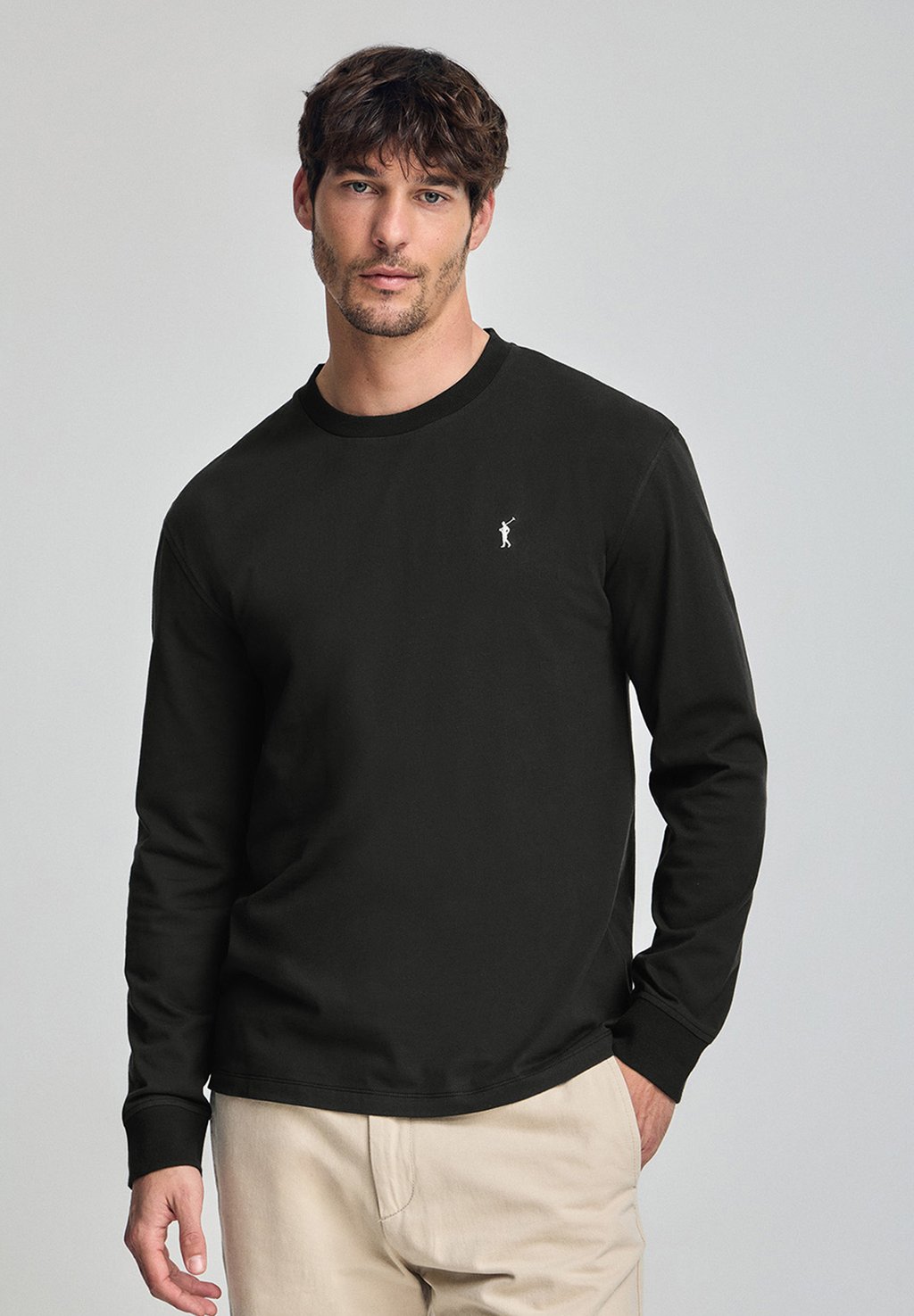 

Футболка с длинным рукавом REGULAR FIT U NECK Polo Club, черный