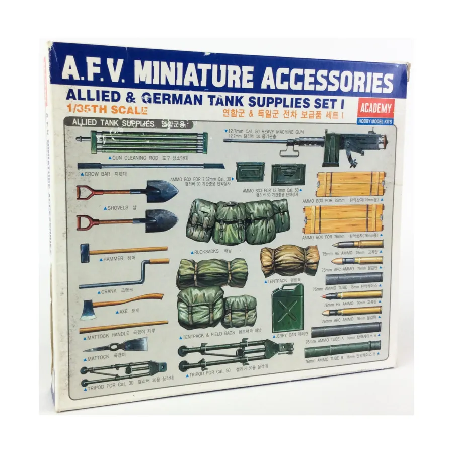 

Набор припасов для танков союзников и Германии I, WWII Model Kit (1:35) (Academy Hobby)