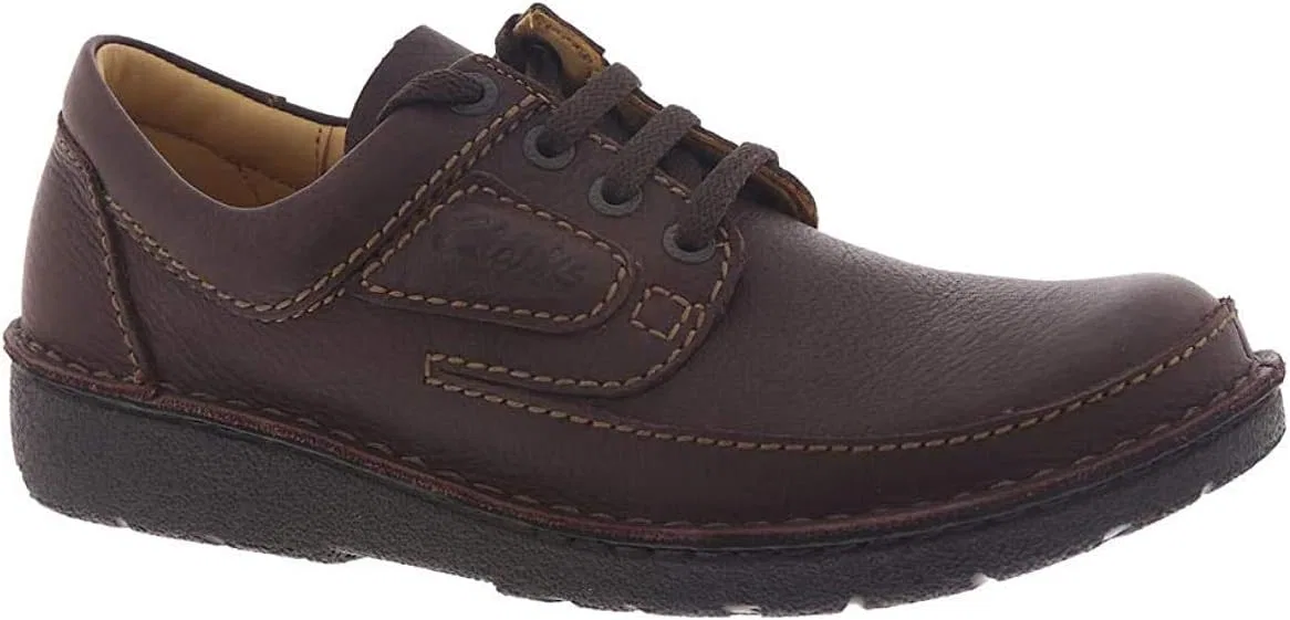 Мужские туфли-оксфорды Clarks NATURE II Derby, Brown Leather — фото 2