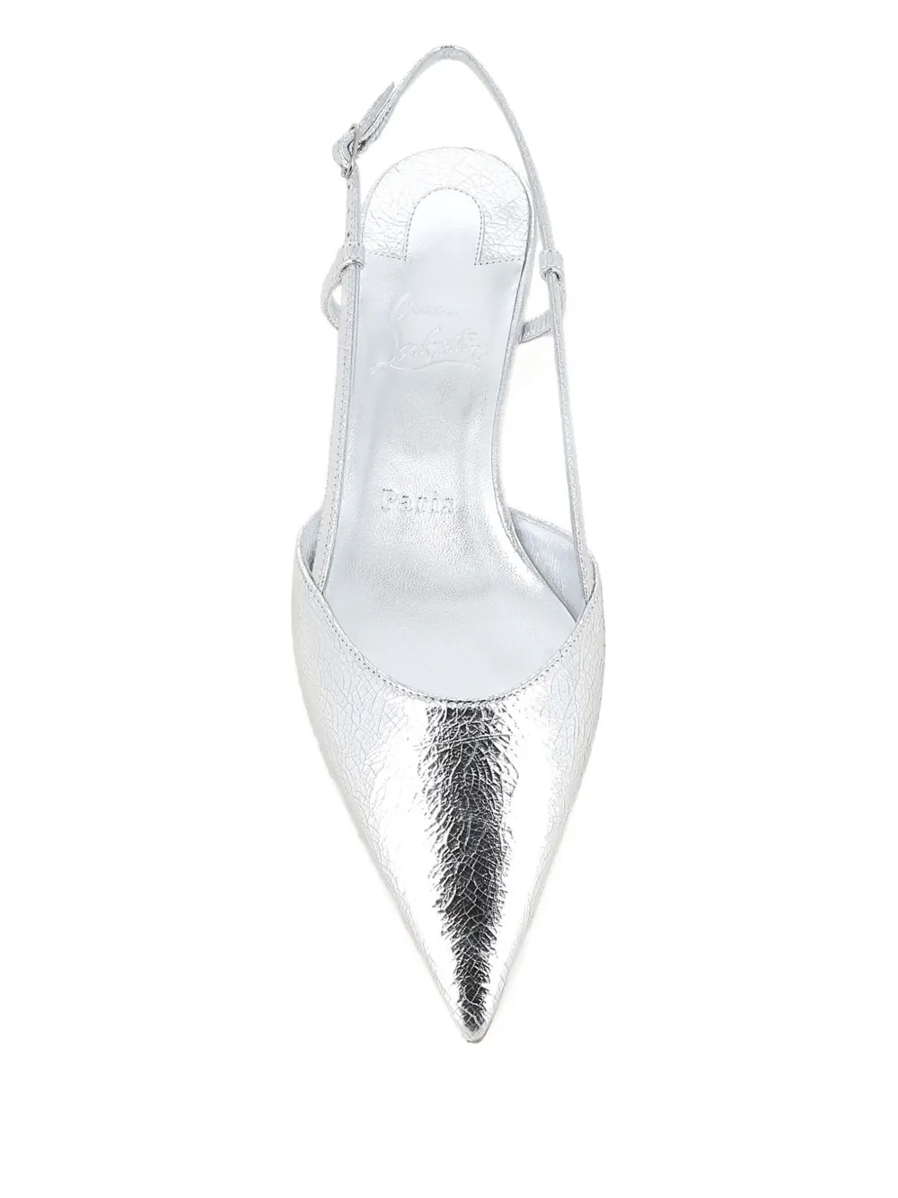 Туфли Miss Z Slingina с ремешком на пятке Christian Louboutin, серый — фото 3
