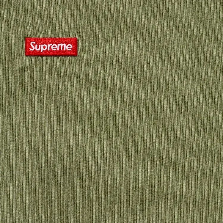 Футболка Supreme Small Box с длинными рукавами, цвет «выстиранный оливковый» — фото 2