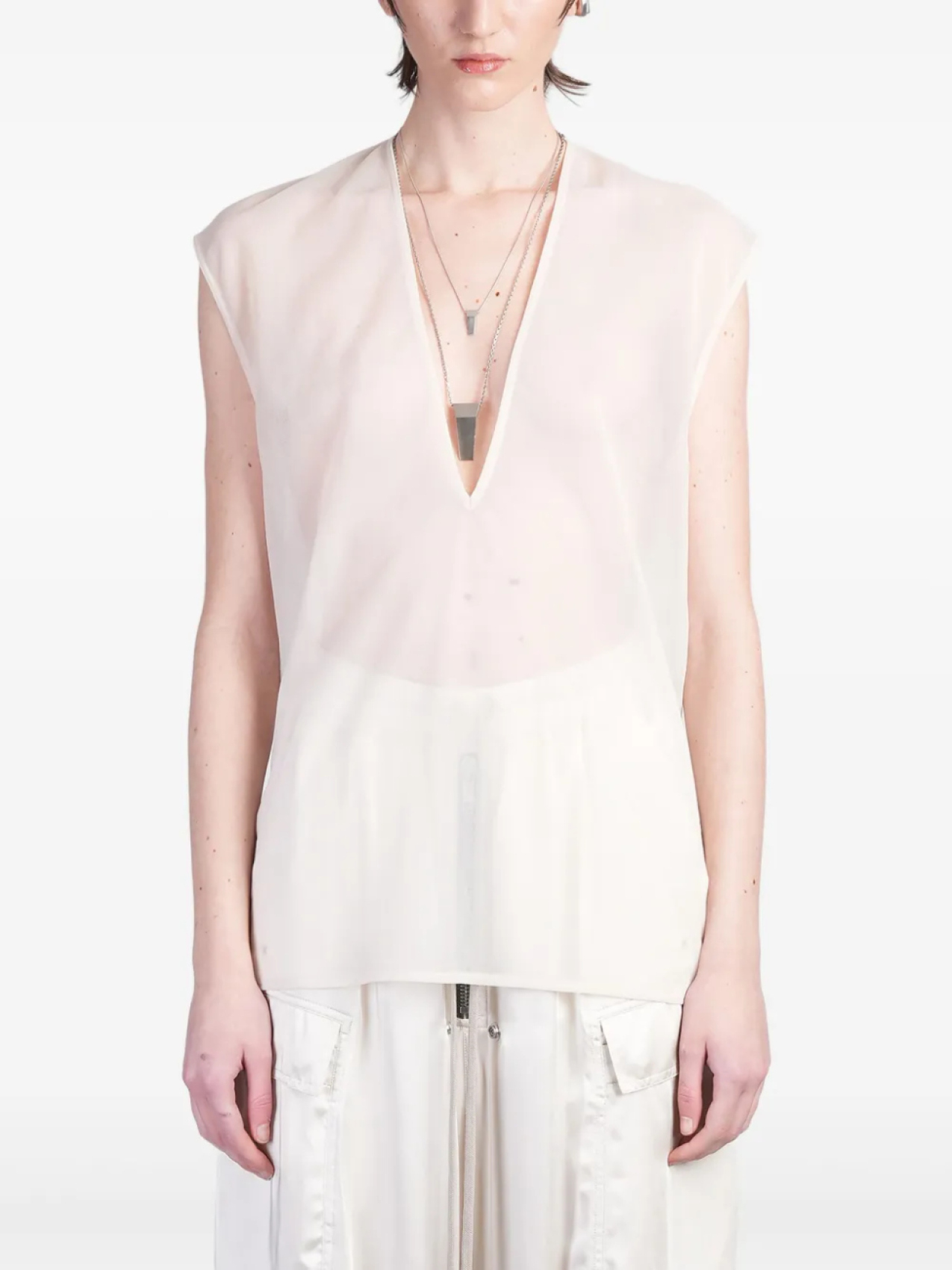 

Дилан топ Rick Owens Lilies, белый