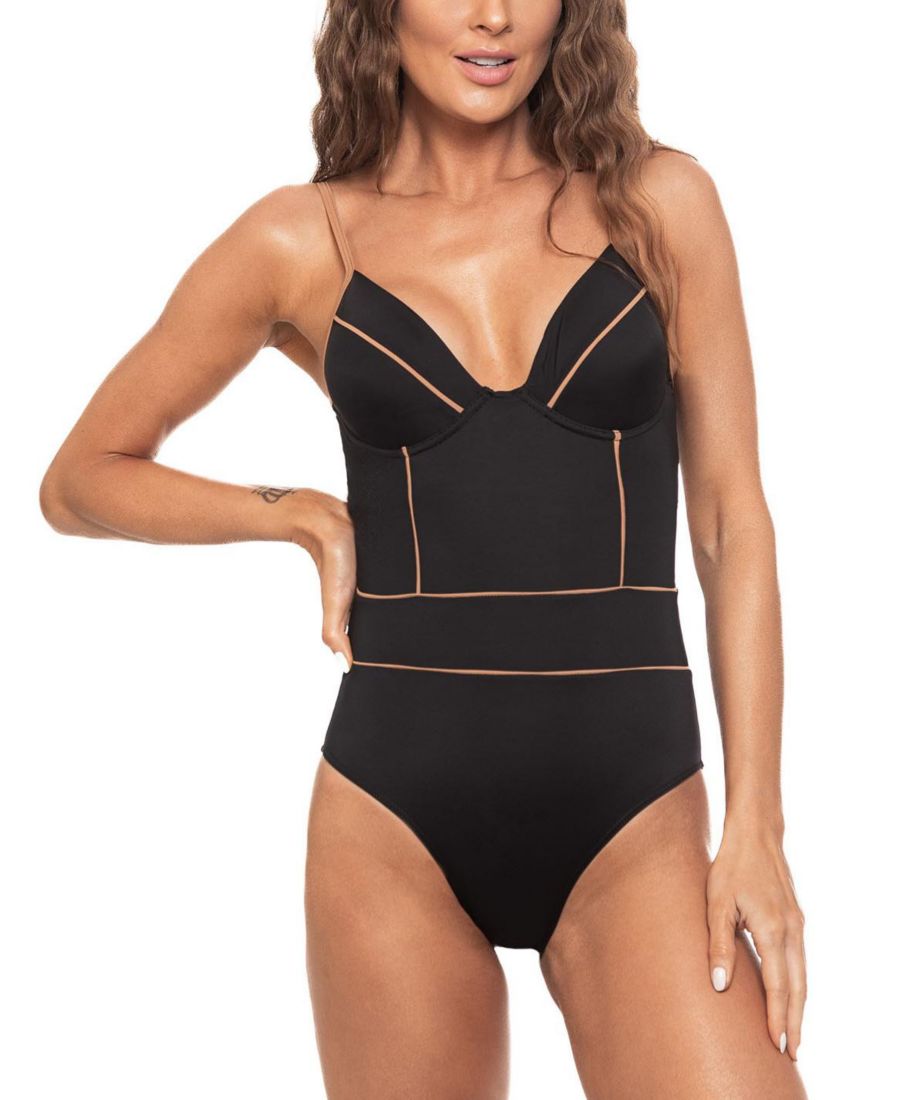 

Женский слитный купальник на косточках Guria Beachwear, Black, Черный, Женский слитный купальник на косточках Guria Beachwear, Black