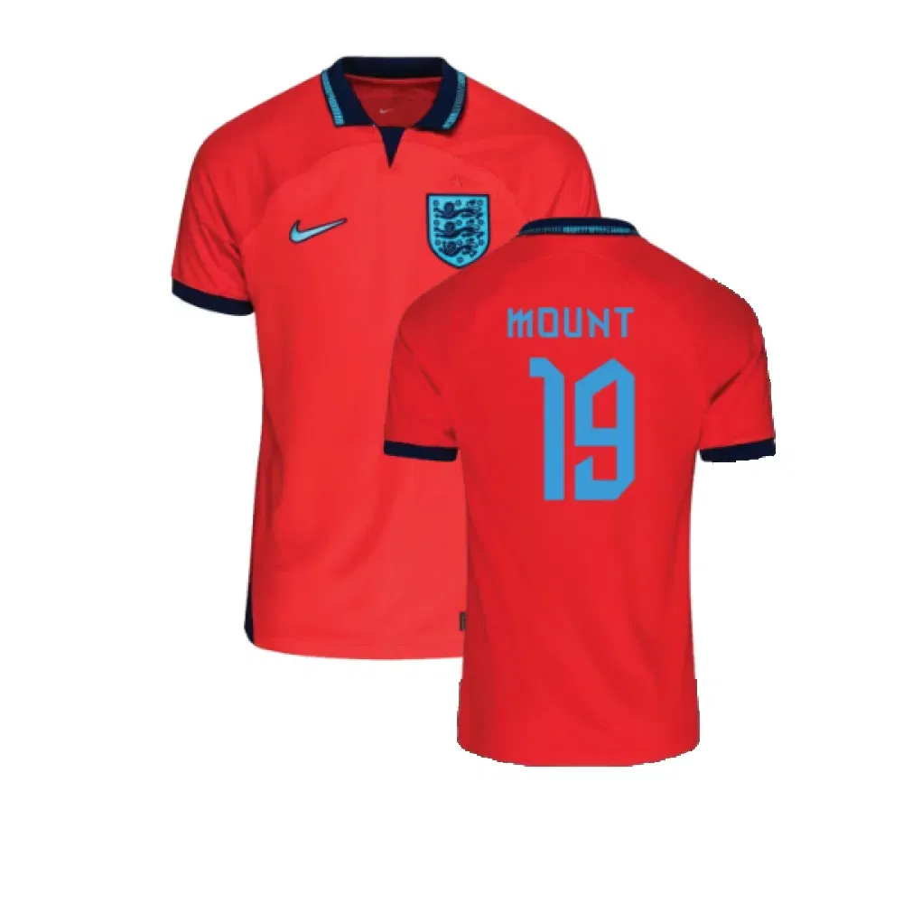 Футболка Англия 2022-23 выездная Маунт 19 Nike England, красный