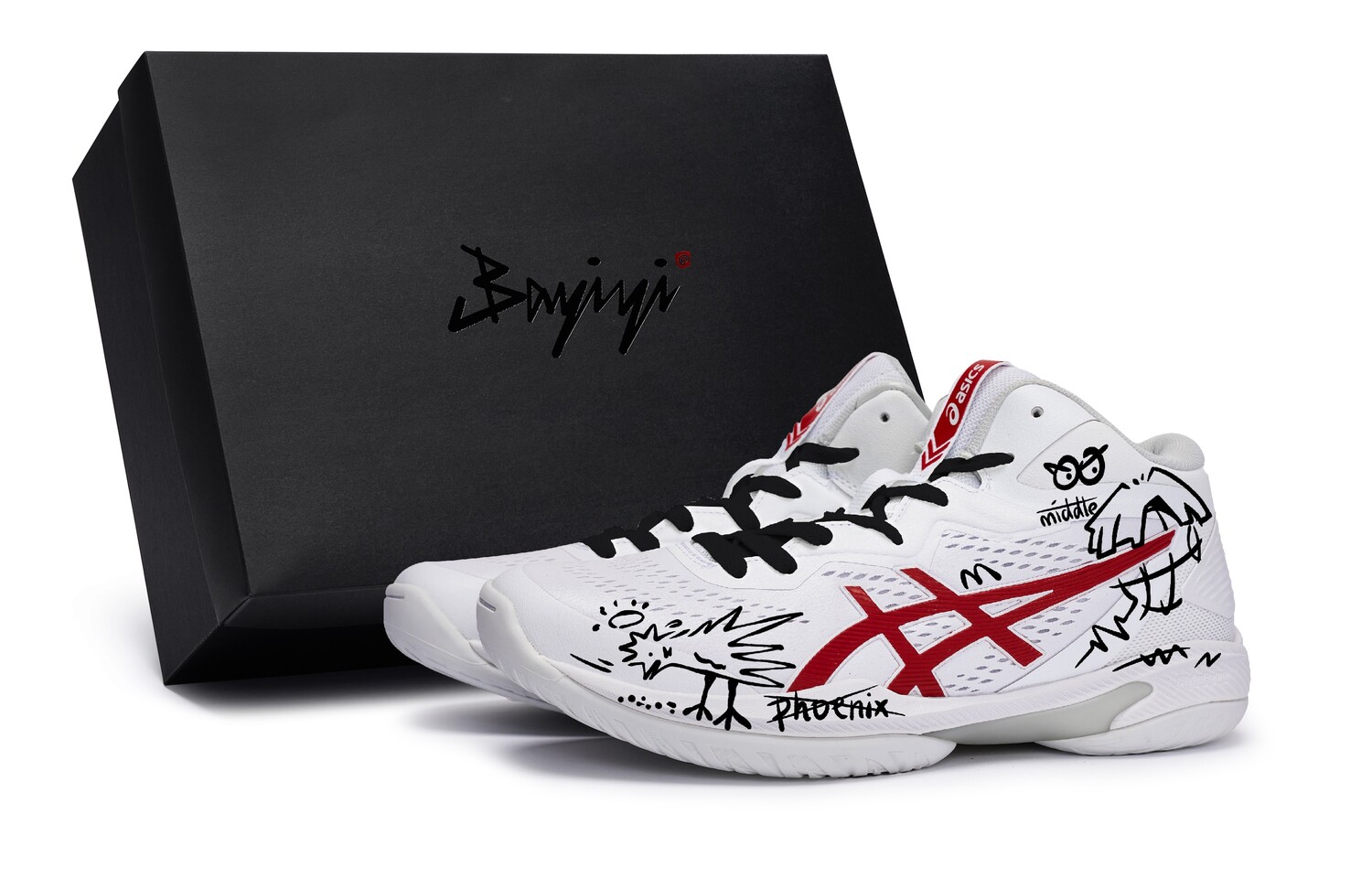 

Баскетбольные кроссовки Gel-Hoop V15 Basketball Shoes Unisex Low-Top Red Asics, черный/белый/красный