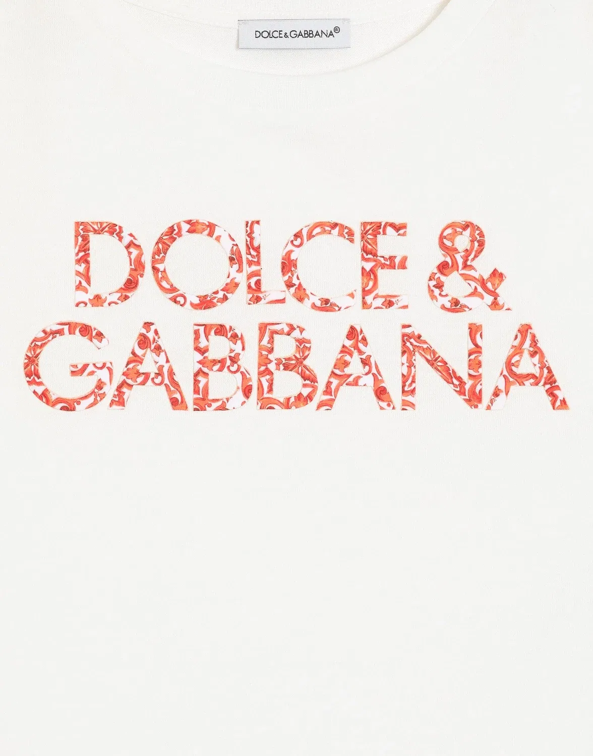 Футболка из джерси с принтом матолики DOLCE & GABBANA, белый — фото 2