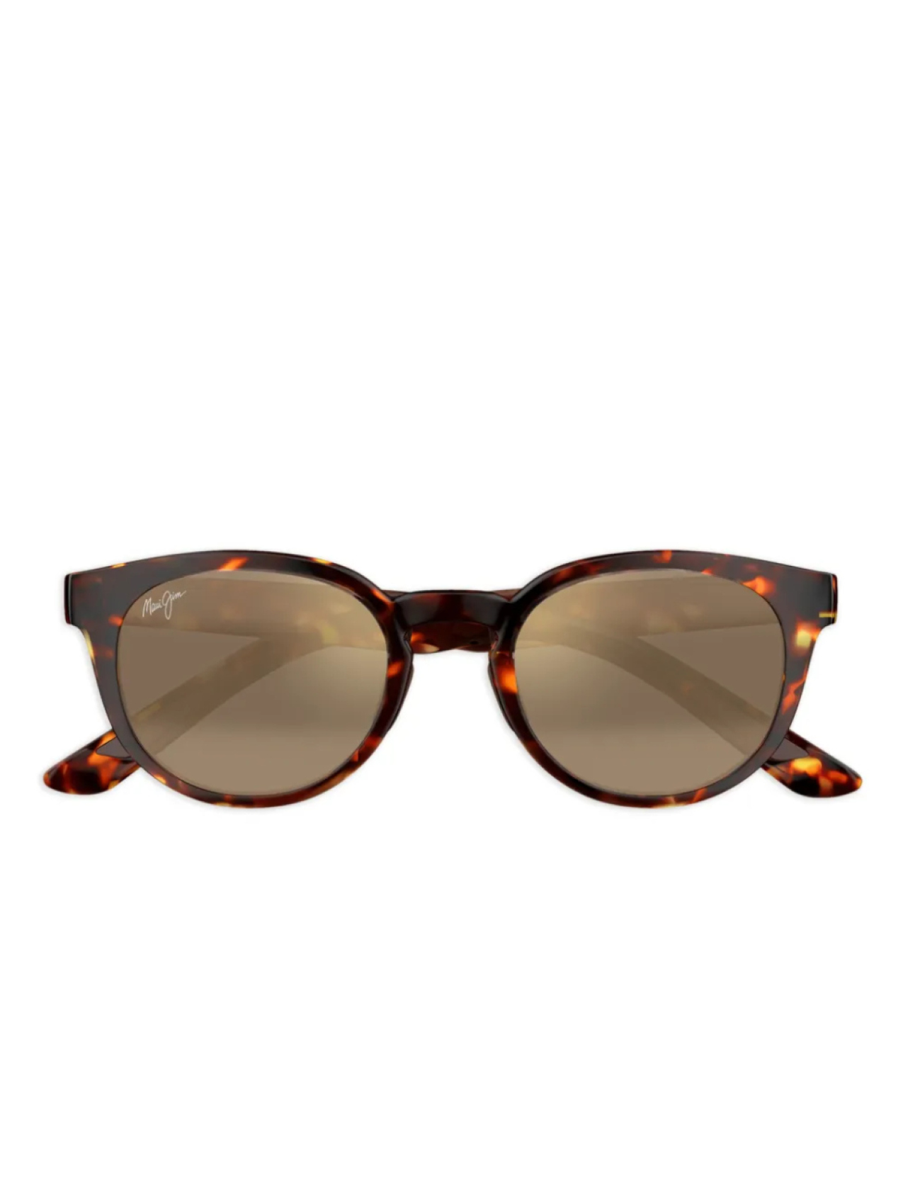 

Солнцезащитные очки Maui Jim в круглой оправе из черепаховой кожи, коричневый