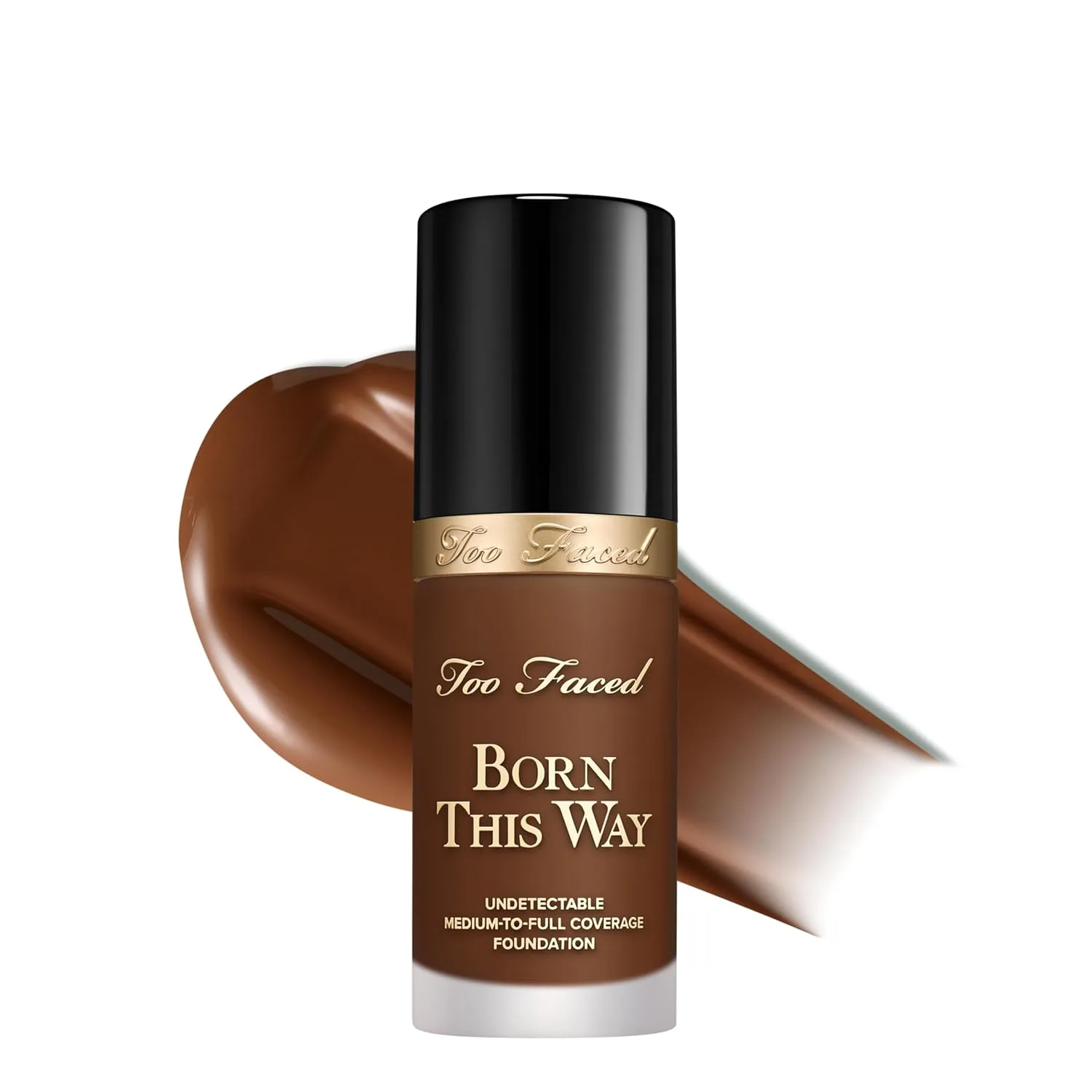 Тональный крем Too Faced Born This Way Natural Finish Longwear Liquid Foundation | Среднее и плотное покрытие | Увлажняющий + без масел, 27 Cocoa (Deepest with Neutral Undertones)