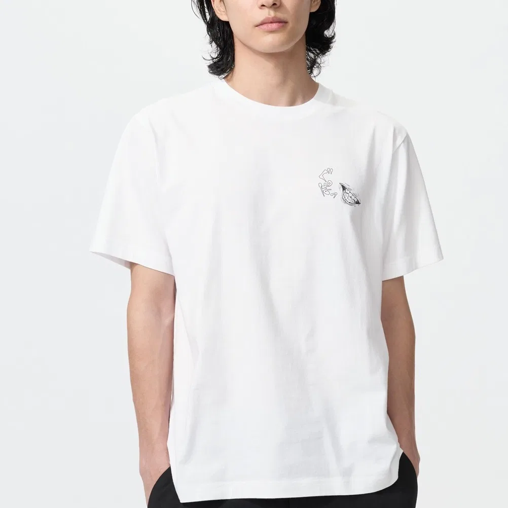 Футболка x JIYINGSHE, LIANMINGKUAN SS26 Unisex UNIQLO, White — фото 4