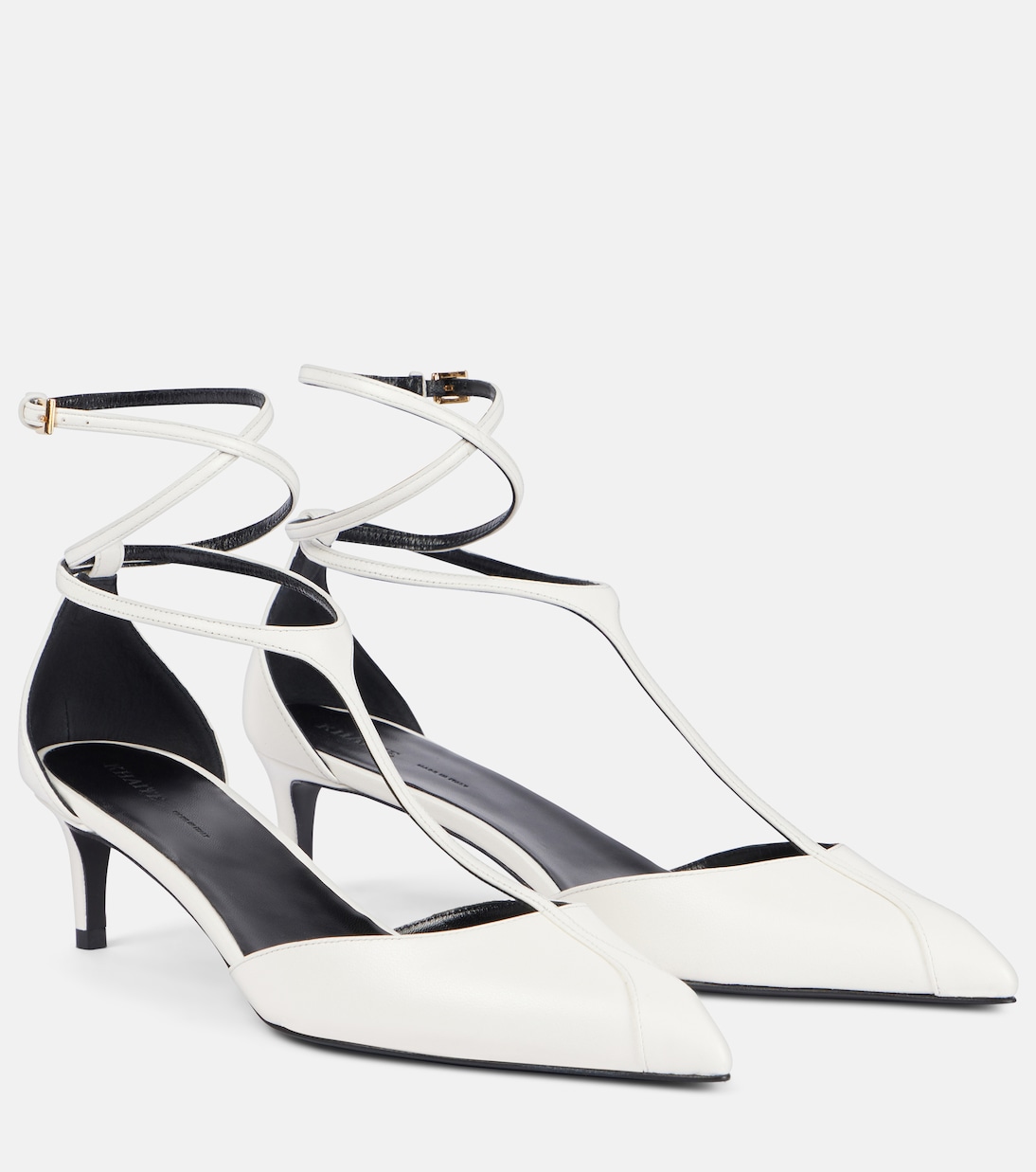 Туфли-лодочки Mia 45 из кожи Khaite, Optic White