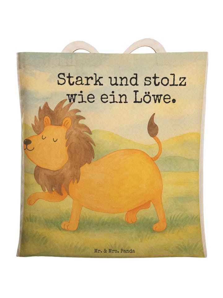 

Сумка через плечо с рисунком знака зодиака Лев и надписью белого цвета Mr. & Mrs. Panda