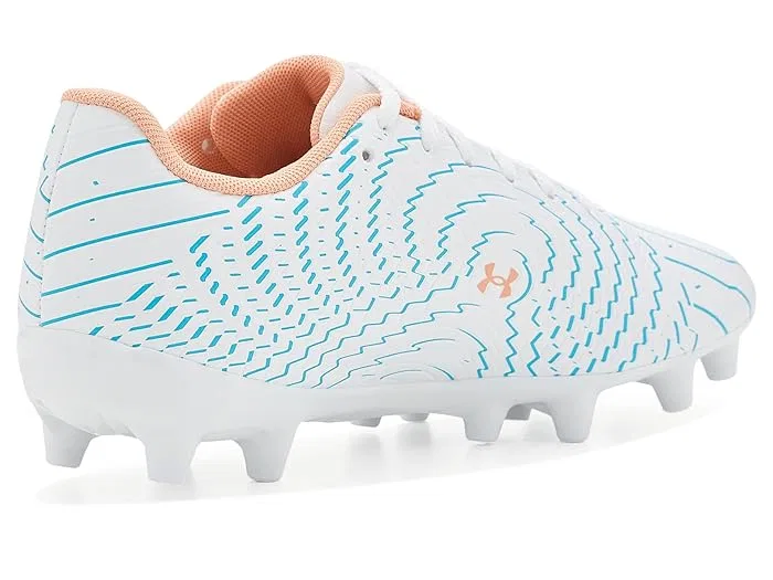 Кроссовки футбольные Mach 1 Select Jr. Under Armour Kids, White/Boundless Blue/Orange Bloc — фото 4