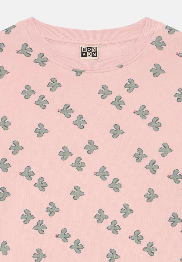 Толстовка с изображением улыбающейся птички Bonton, Pink — фото 3