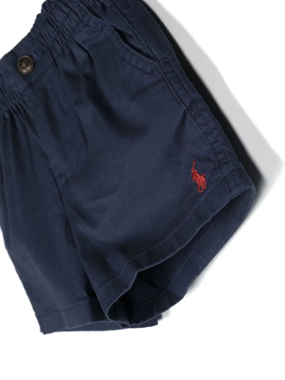 Шорты с вышитым логотипом POLO RALPH LAUREN KIDS, синий — фото 3
