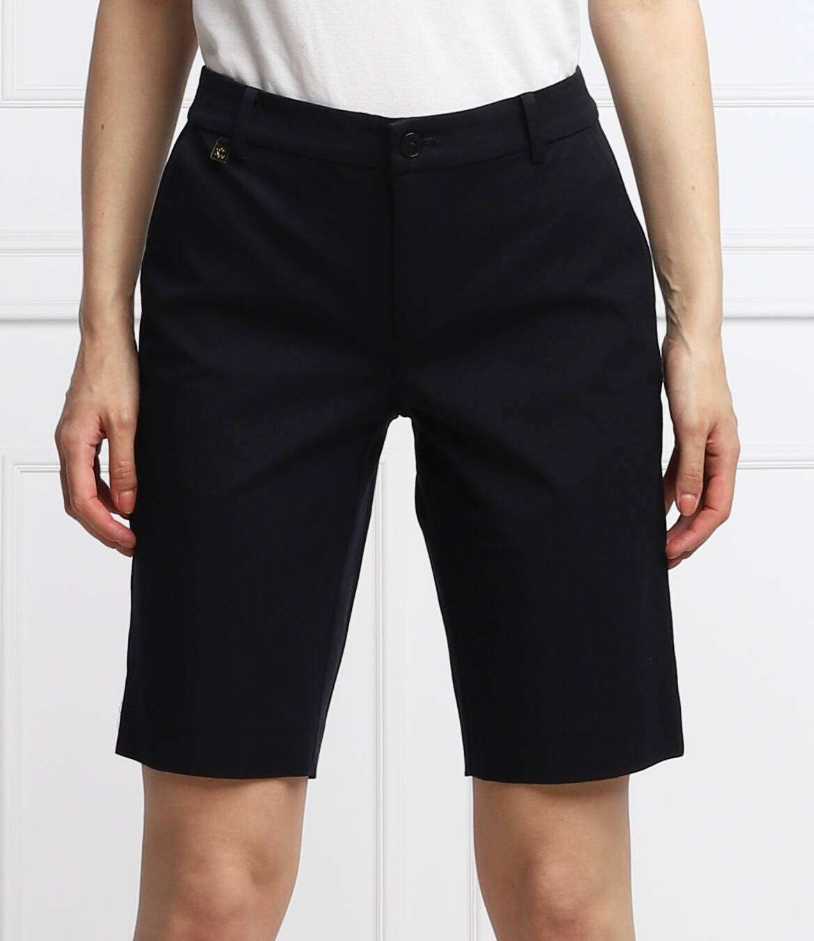 

Шорты LAUREN RALPH LAUREN regular fit high waist, темно-синий