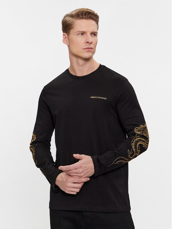 

Классический крой с длинными рукавами Armani Exchange, черный
