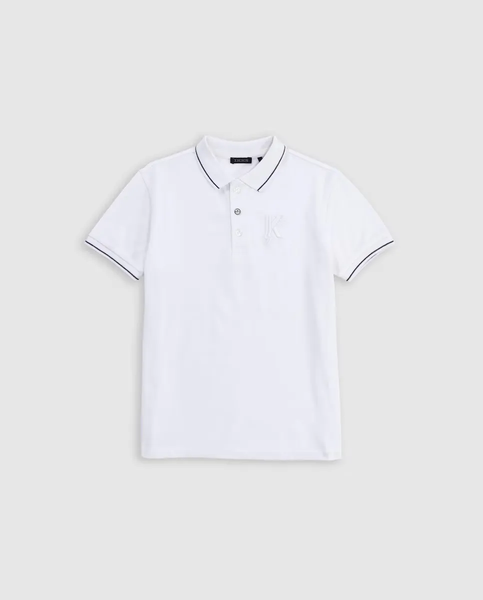 

Рубашка поло с короткими рукавами для мальчиков белого цвета IKKS, белый