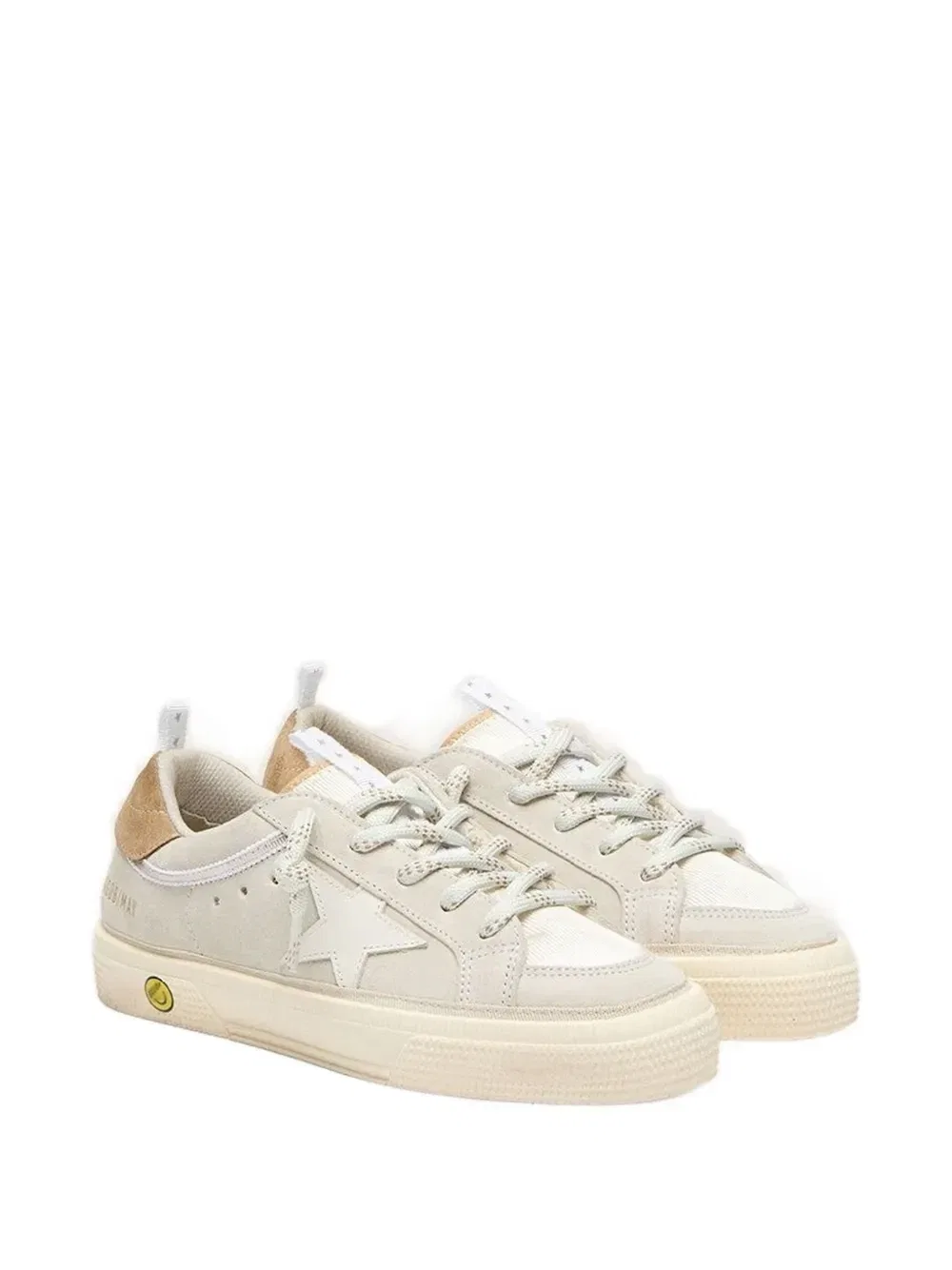 Кроссовки May Young с нашивками в виде звезд Golden Goose Kids, бежевый