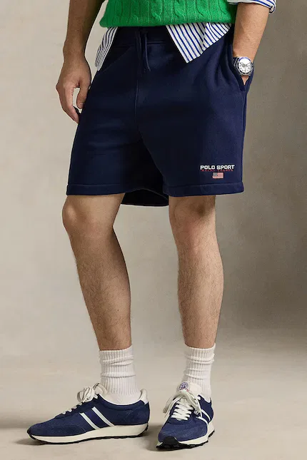 Шорты с принтом Polo Ralph Lauren, синий