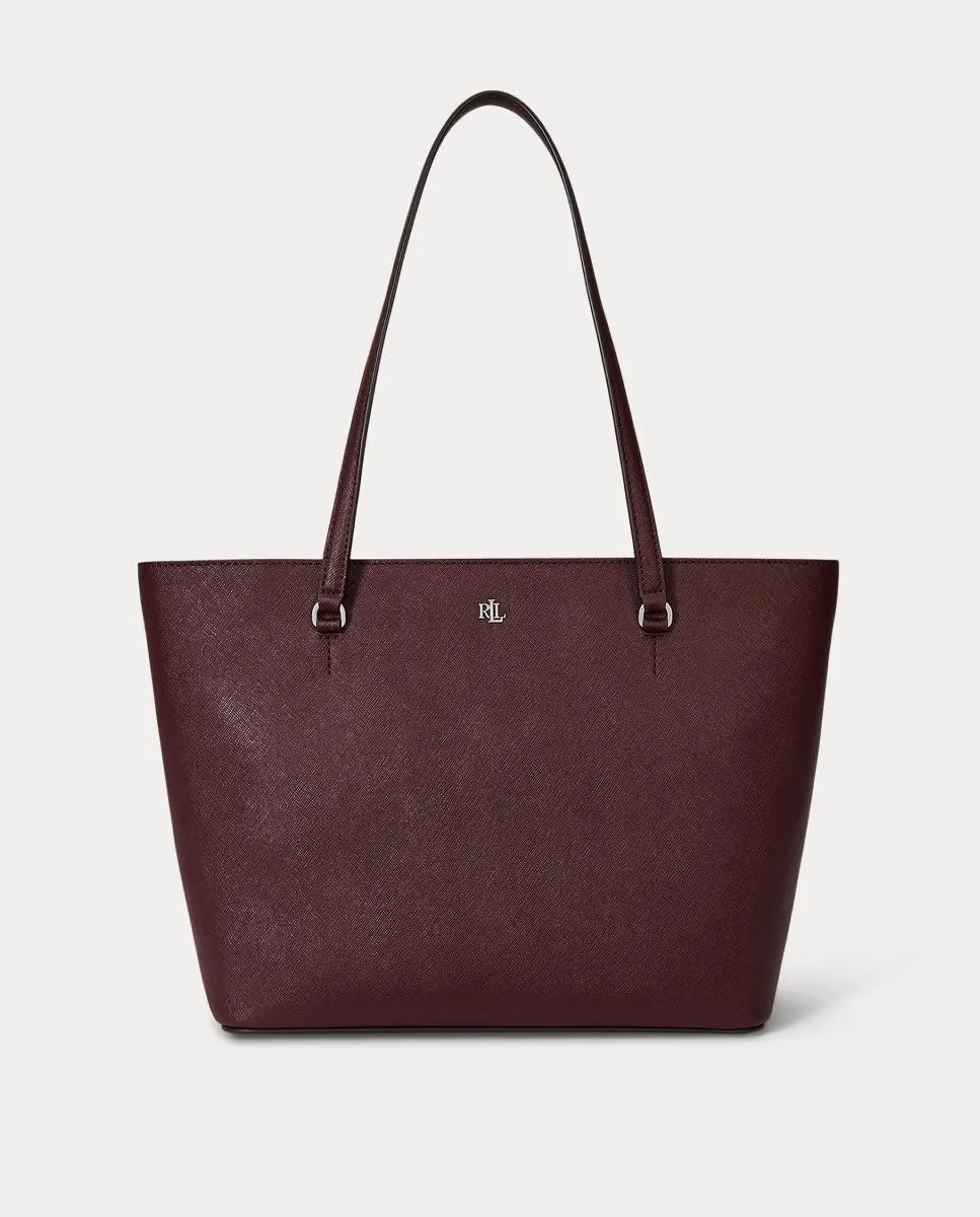 

Средняя кожаная сумка-тоут Karly Lauren Ralph Lauren, гранатовый