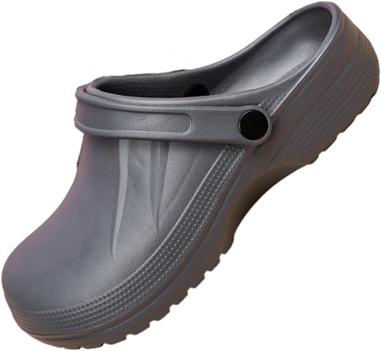 

Садовые сабо для женщин и мужчин Eliogn - удобные тапочки без застежки, легкие и комфортные, водонепроницаемые обувь для поваров, нескользящие медицинские туфли для улицы и дома, серый