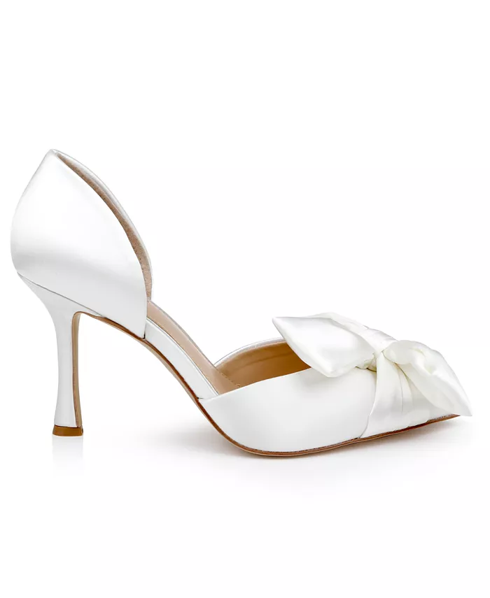 Женские вечерние туфли-лодочки Sidney Slip On с бантом Jewel Badgley Mischka, коричневый/бежевый — фото 2