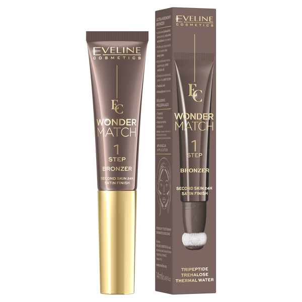 

Ультра-кремовый бронзер для лица 01, 14 мл Eveline Cosmetics Wonder match, цвет 01
