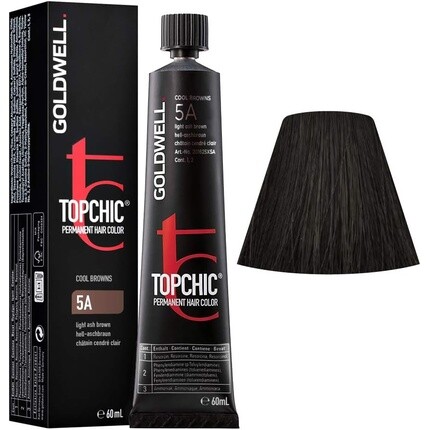 Краска для волос Topchic 5А Светло-Пепельный Блондин 60мл, Goldwell — фото 2