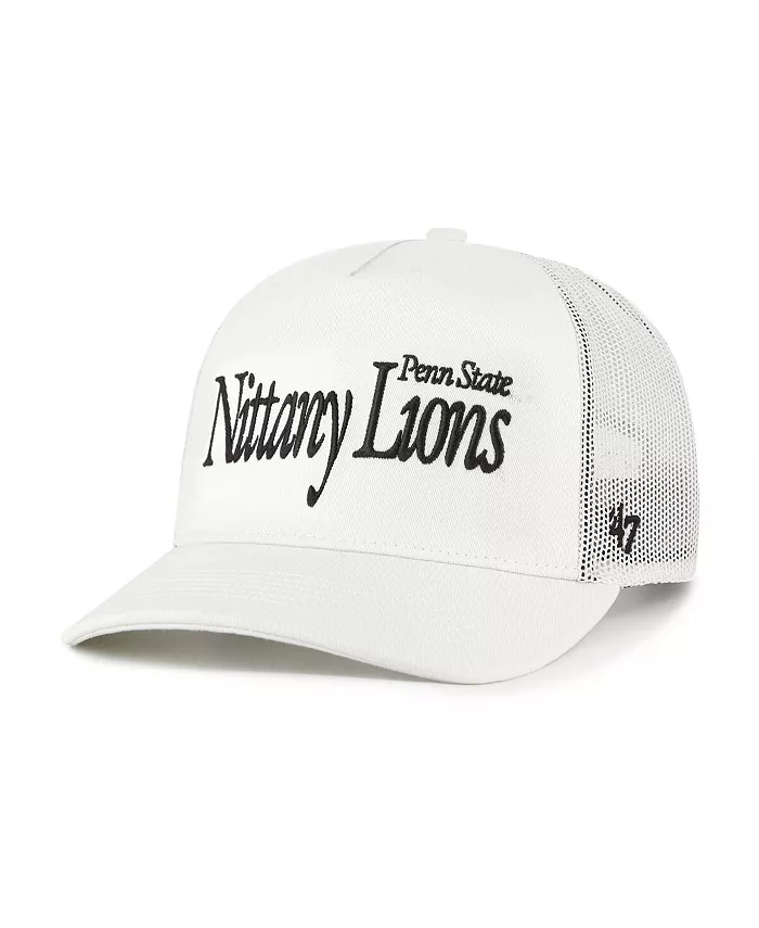 

Мужская и женская кремовая бейсболка с регулируемой застежкой Penn State Nittany Lions Foundation Script '47 Brand
