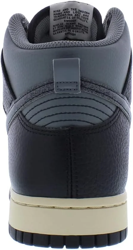 Мужские баскетбольные кроссовки Nike Dunk Hi Retro, черный/серый — фото 4