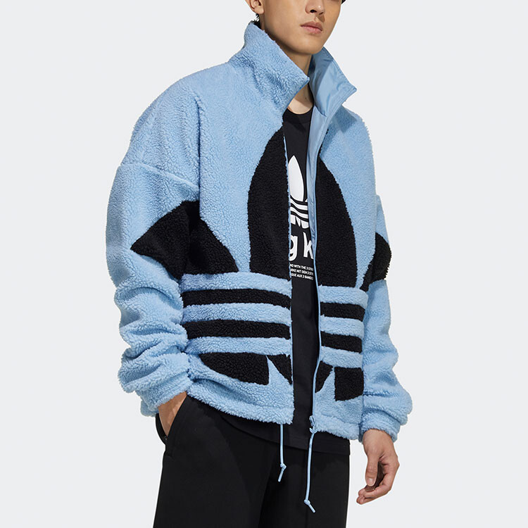 Куртка унисекс небесно-голубая Adidas Originals, голубой — фото 2