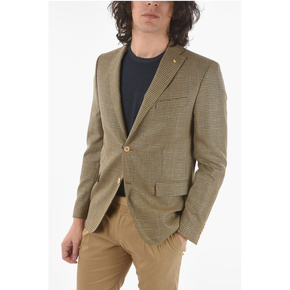 

Пиджак CC COLLECTION houndstooth side vents notch lapel RESET 2-but Corneliani, бежевый