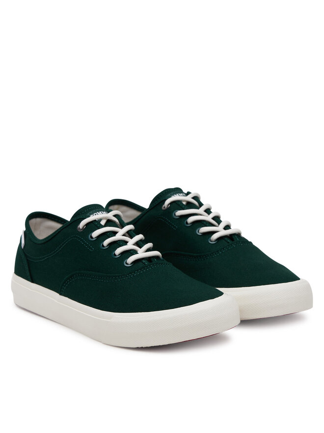 Кроссовки Th Hi Vulc Low Oxford Twill FM0FM05400 Tommy Hilfiger, зеленый — фото 2