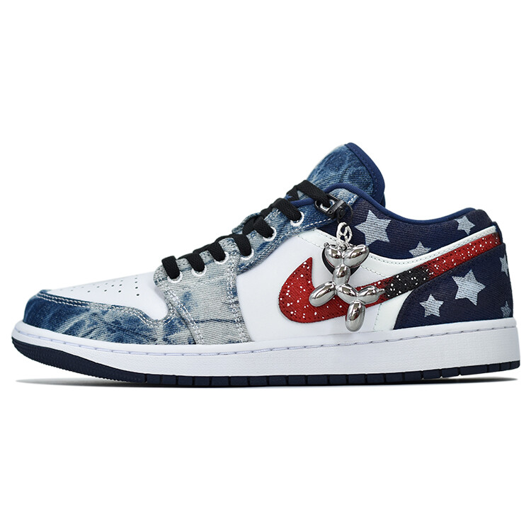 

Кроссовки Air Jordan 1 Vintage Basketball Shoes Men Low-top Blue/Red, темно-синий