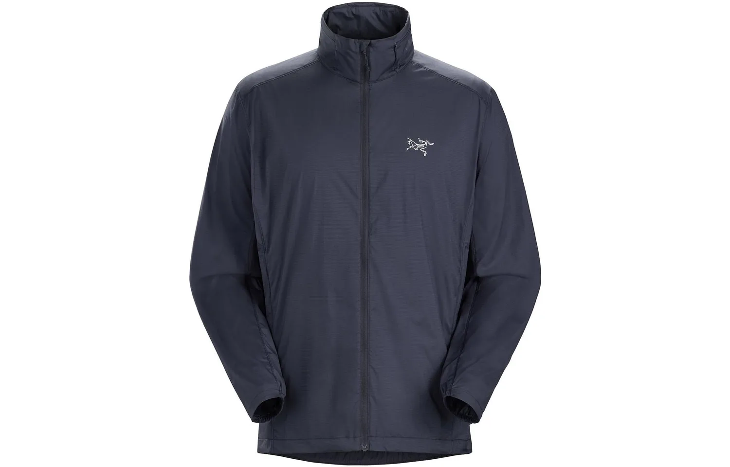SS23 Nodin мужская ветровка с логотипом и стойкой Arcteryx, Black Sapphire/Black Sapphire