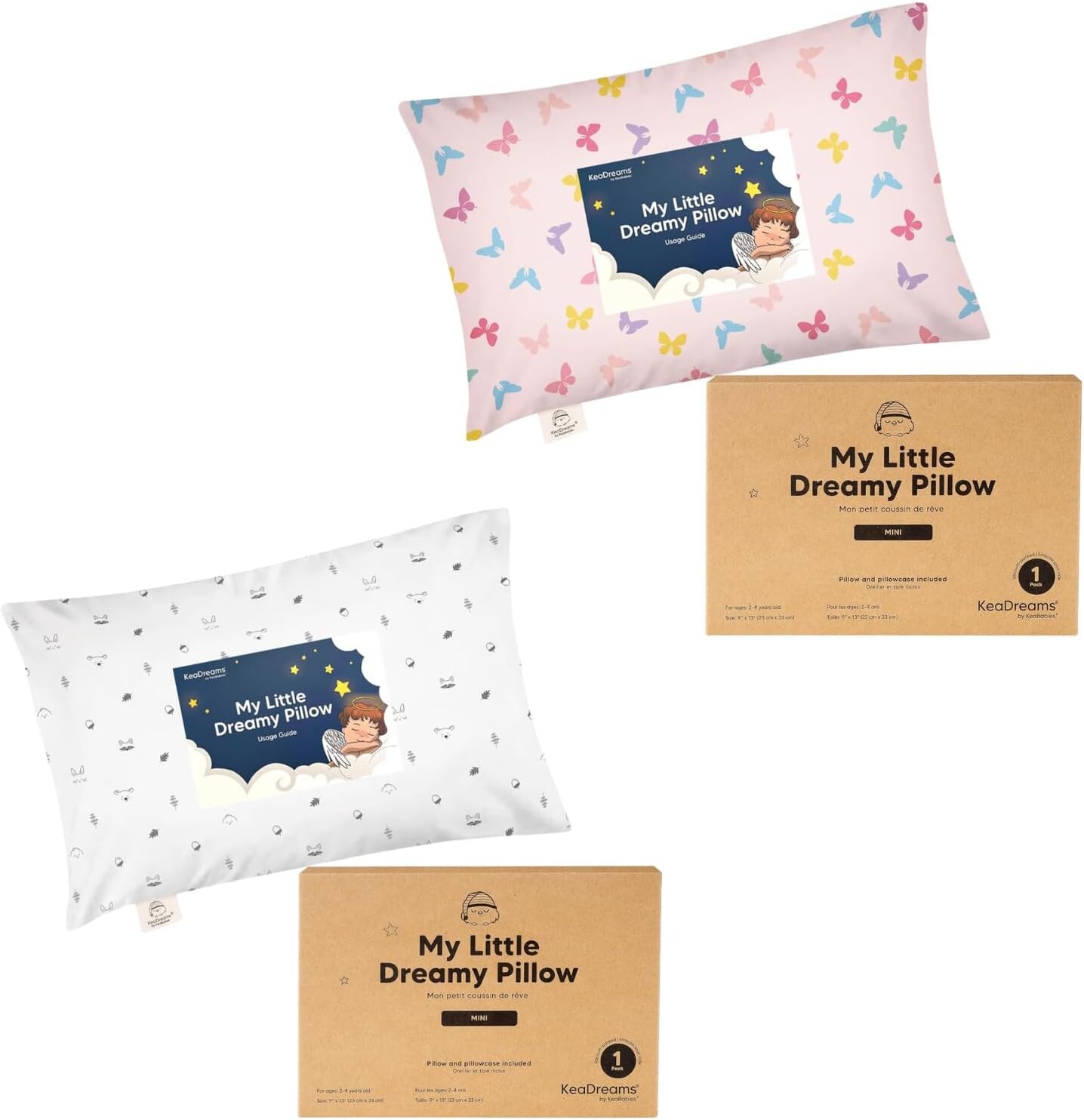

Kea Мини-подушка для малышей с наволочкой - 9x13 My Little Dreamy Mini Pillow, органические подушки для сна для малышей, детские подушки, маленькие подушки, дорожные подушки для сна, подушки для кроватей для малышей KeaBabies