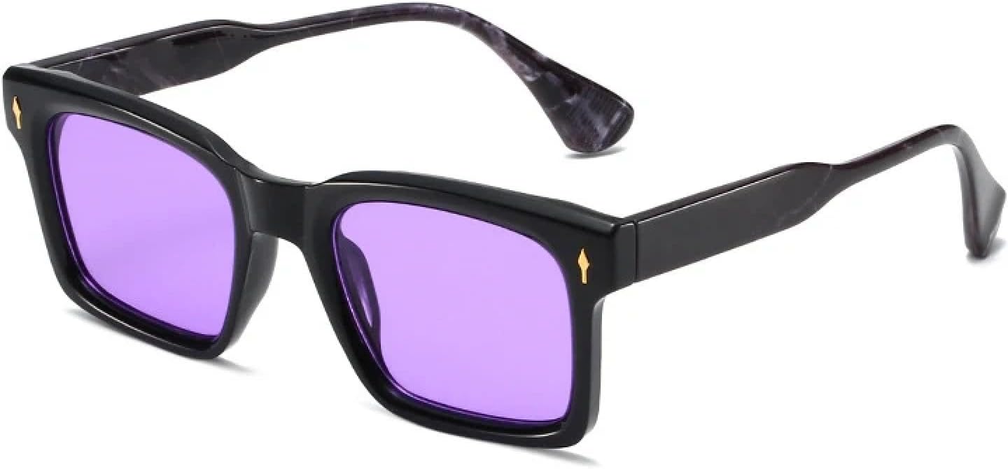 

Солнцезащитные очки Rivets с защитой от УФ-излучения UV400 | Легкая нейлоновая оправа Tr90 | Линзы ярких цветов для занятий спортом на открытом воздухе и вождения DSVIGF, Black Pattern Purple