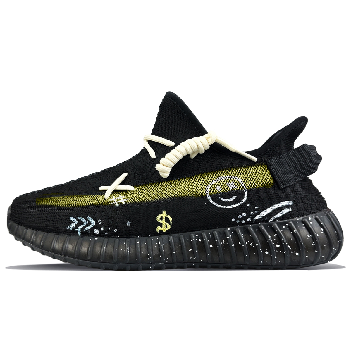 

Adidas Originals Yeezy Boost 350 V2 низкие повседневные кроссовки унисекс черные, цвет Black