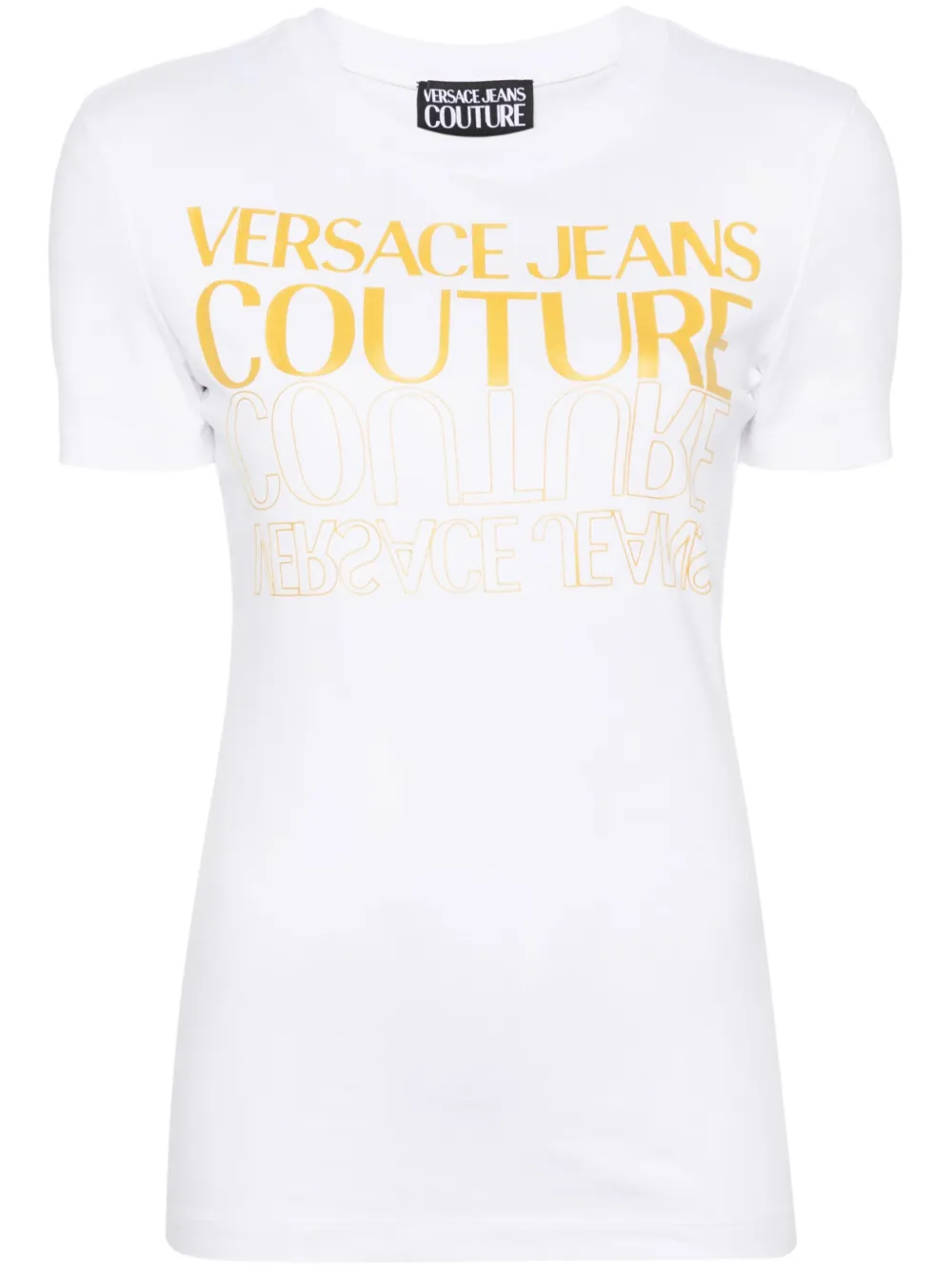 

Футболка с логотипом Upside Down Versace Jeans Couture, белый