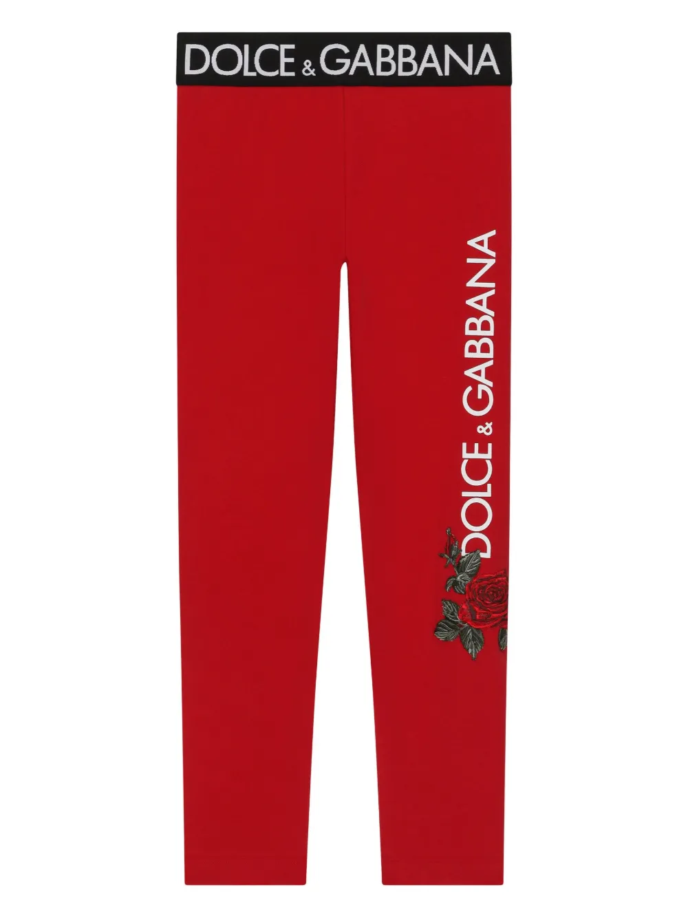 

Леггинсы с логотипом Dolce & Gabbana Kids, красный