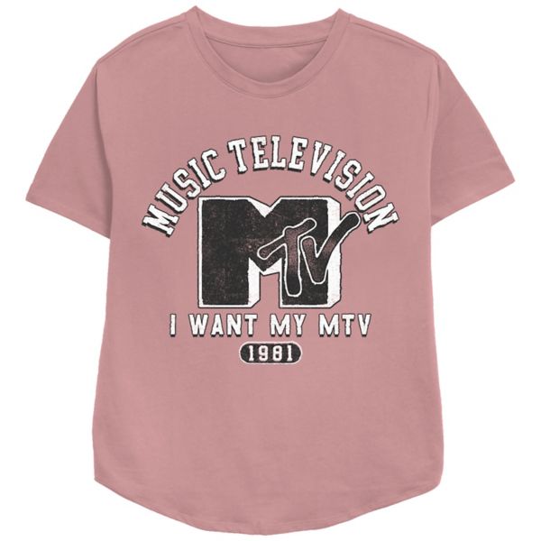 

Женская футболка MTV Music College релакс с принтом Licensed Character, цвет mauve